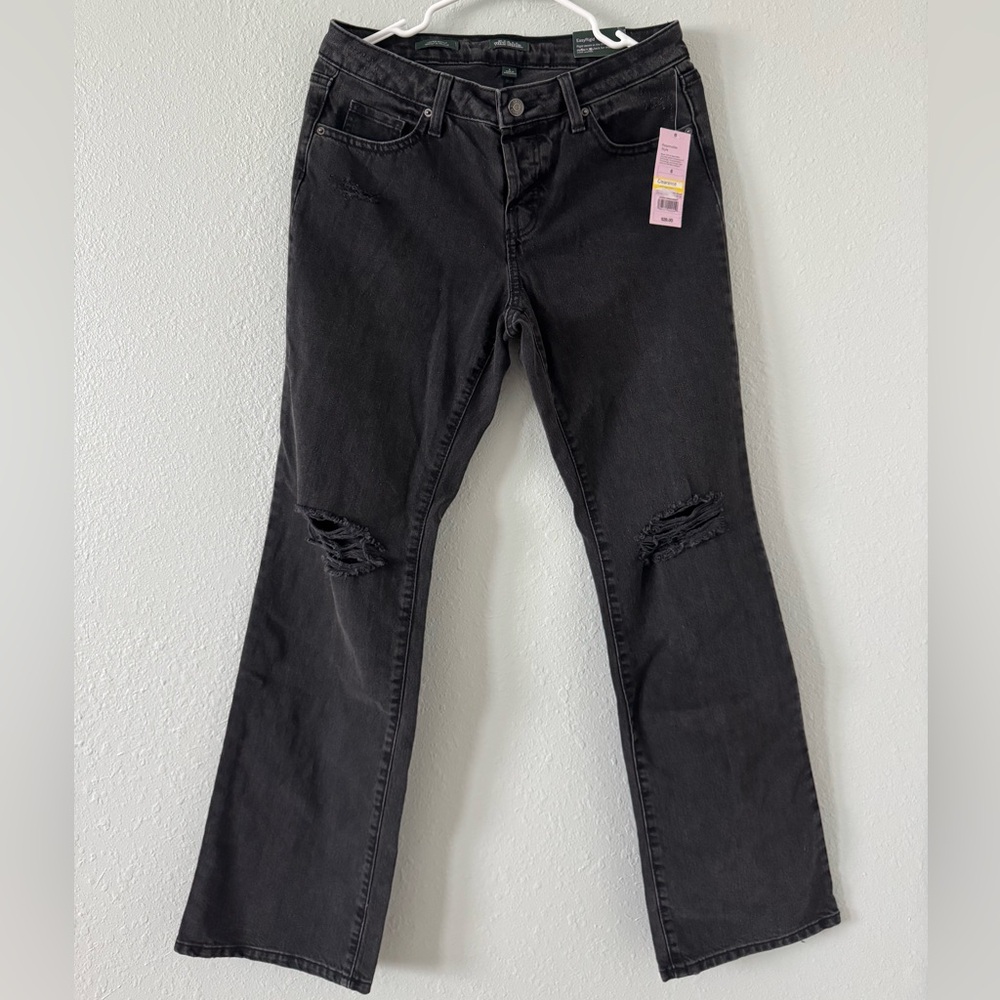 Wild Fable Black Distressed Flare Jeans